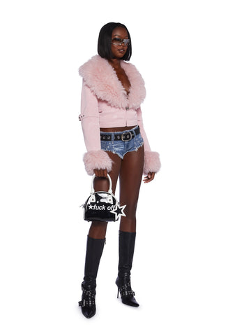 Covet Moto Jacket - Pink