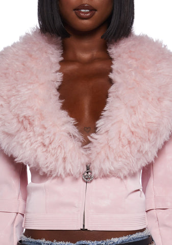 Covet Moto Jacket - Pink