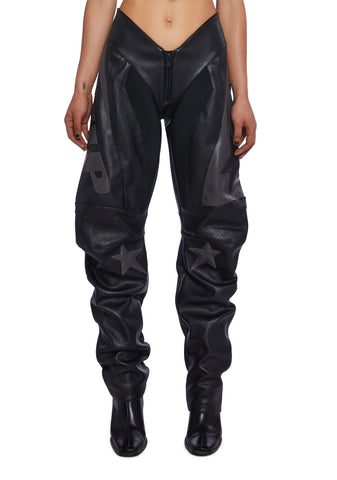 Fame Moto Pants - Black
