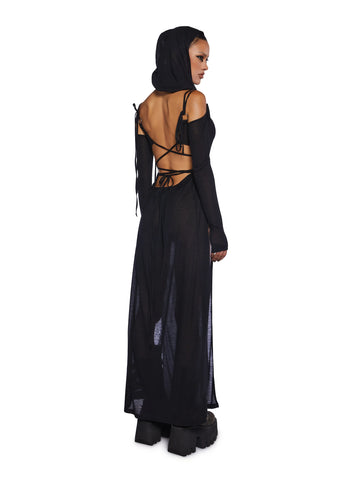 Downbeat Hooded Maxi Dress