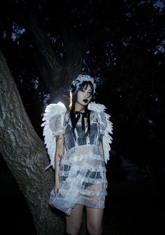 Elegant Frills Babydoll Dress