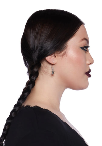 Black Star Drop Earrings