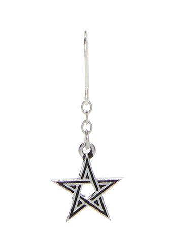 Black Star Drop Earrings