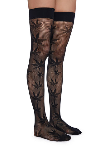 Leaf Lover Thigh High Tights