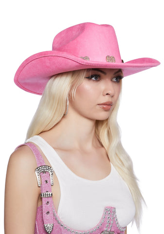Heart Of Gold Cowboy Hat - Pink