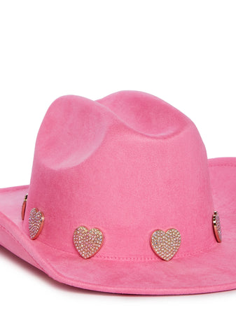 Heart Of Gold Cowboy Hat - Pink
