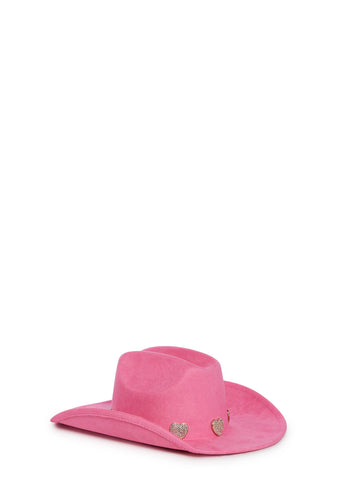 Heart Of Gold Cowboy Hat - Pink