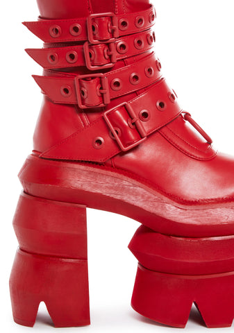 Never A Sellout Ankle Boots - Red