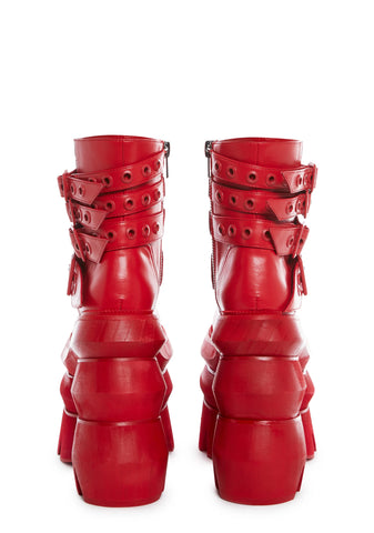 Never A Sellout Ankle Boots - Red