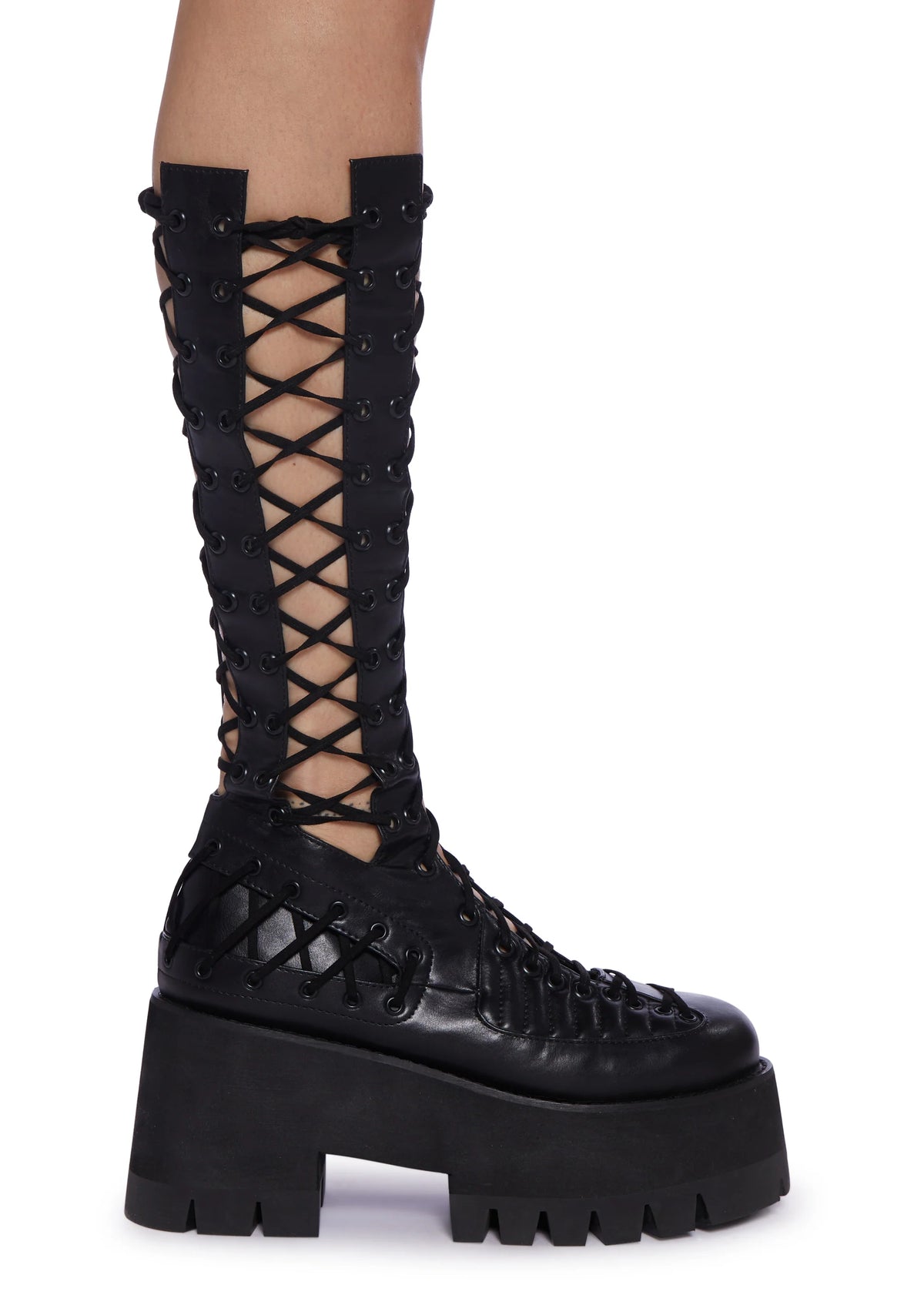Rude Awakening Platform Boots - Black