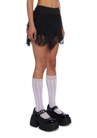 Falling For You Mini Skort - Black