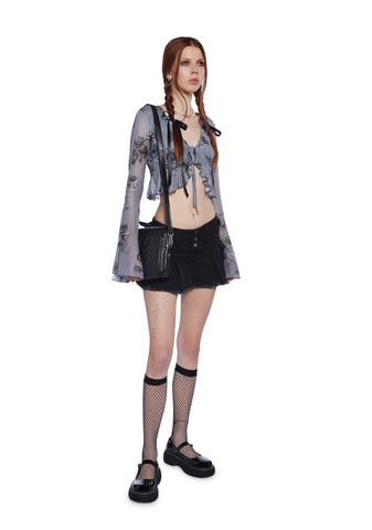 Break The Rules Pleated Cargo Mini Skirt