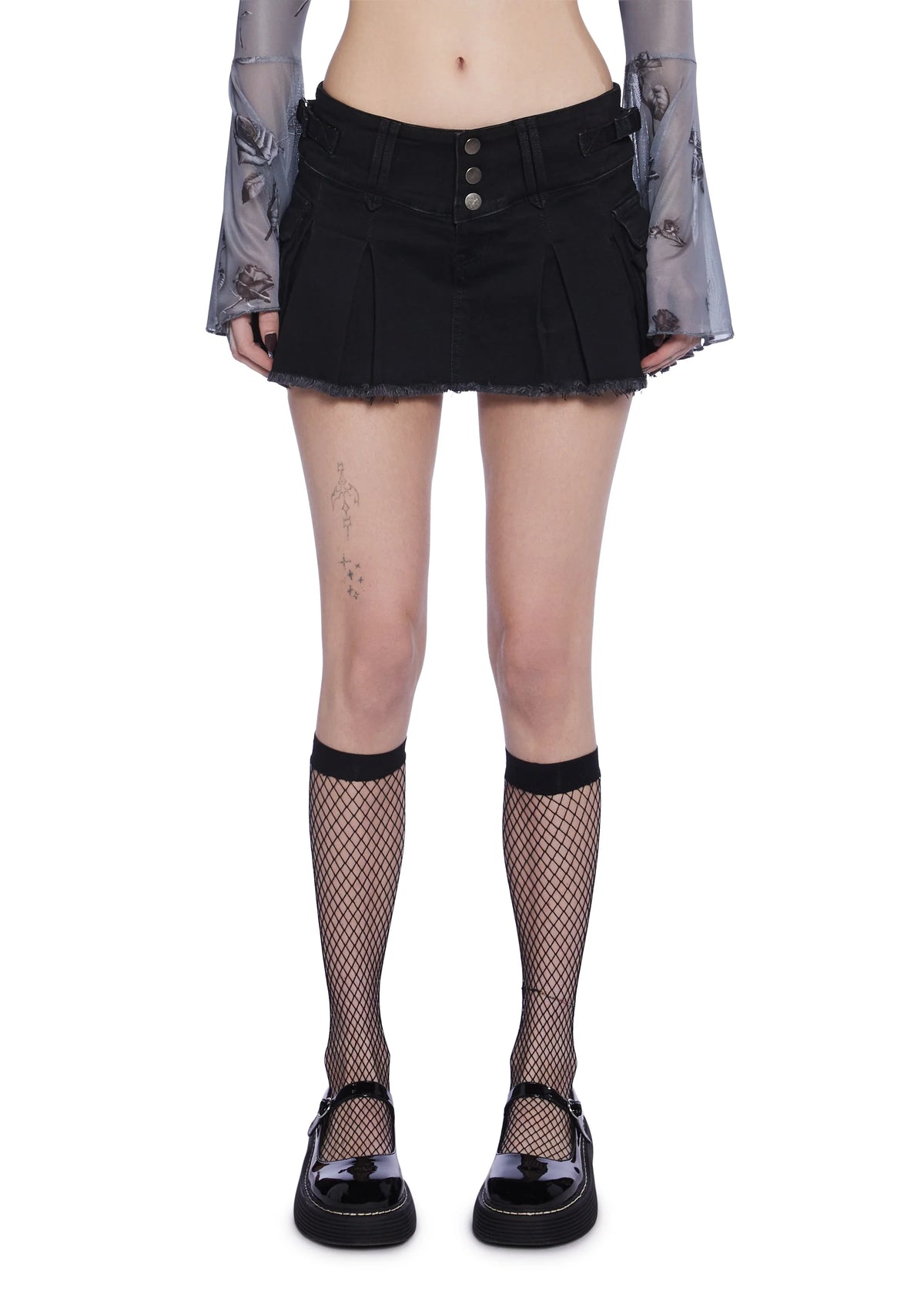 Break The Rules Pleated Cargo Mini Skirt