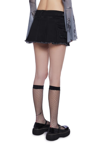 Break The Rules Pleated Cargo Mini Skirt