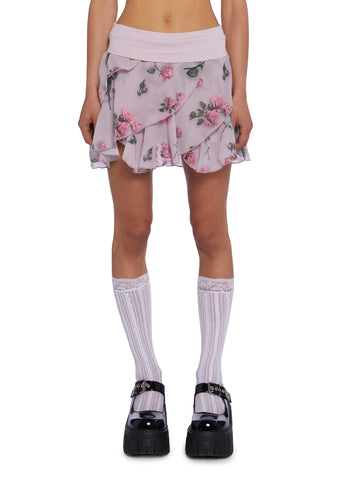 Falling For You Mini Skort - Pink