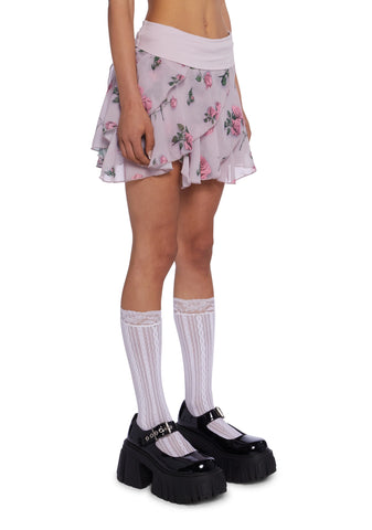 Falling For You Mini Skort - Pink