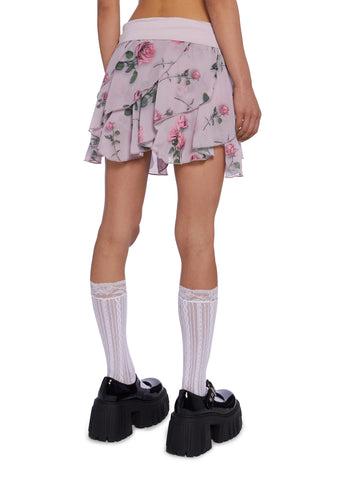 Falling For You Mini Skort - Pink