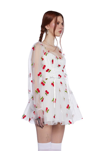 Heavenly Affair Babydoll Dress - Cherry