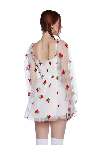 Heavenly Affair Babydoll Dress - Cherry
