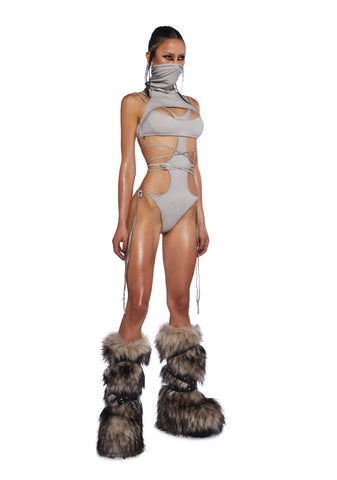 Downbeat Strappy Bleached Bodysuit