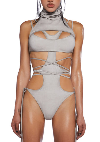 Downbeat Strappy Bleached Bodysuit