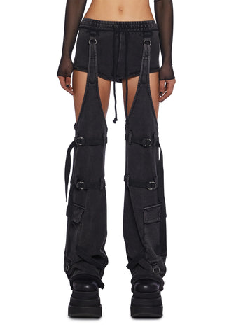 Downbeat Micro Shorts With Removable Chaps