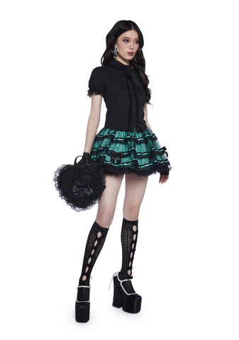 Unholy Grail Tulle Mini Skirt - Mint
