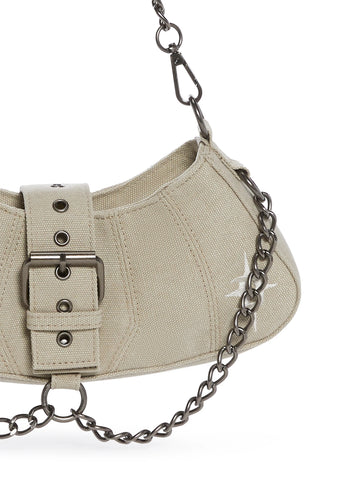 Charged Denim Shoulder Bag