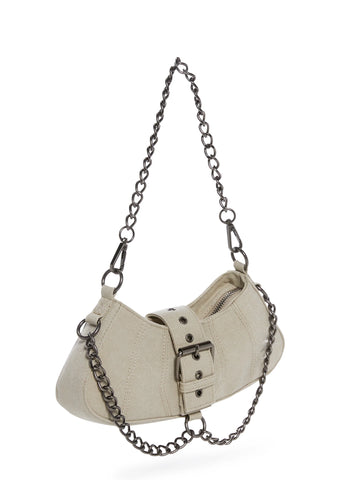 Charged Denim Shoulder Bag