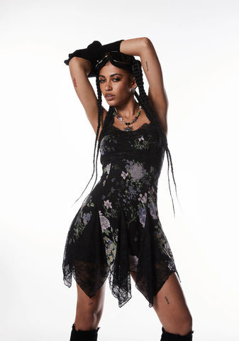 Sun Serenade Slip Dress - Black