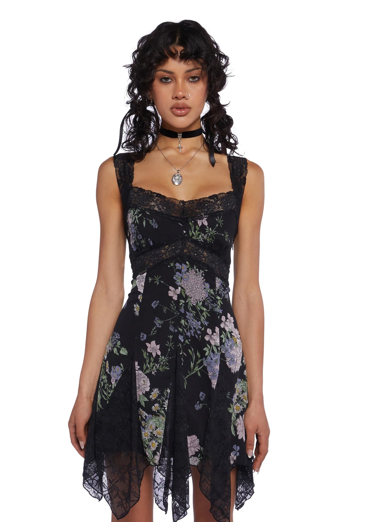 Sun Serenade Slip Dress - Black