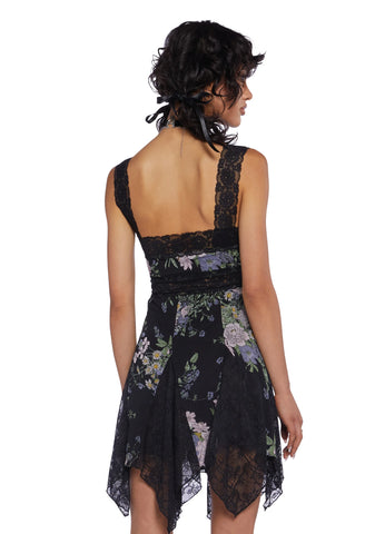 Sun Serenade Slip Dress - Black