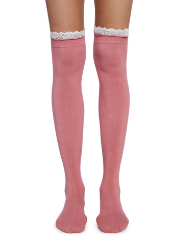 Modern Flirt 2-Pack Thigh High Sock Set - Pink/Gray