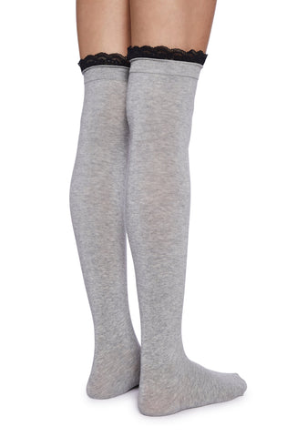 Modern Flirt 2-Pack Thigh High Sock Set - Pink/Gray