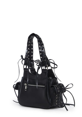 Twisted Scene Shoulder Bag - Black