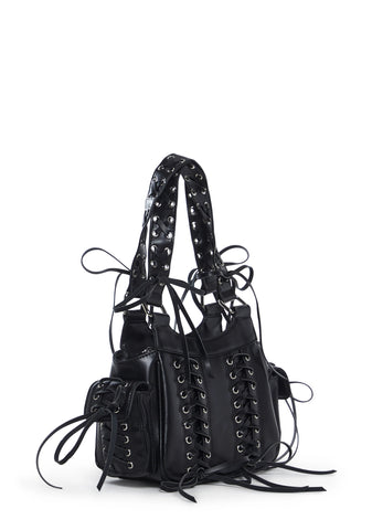 Twisted Scene Shoulder Bag - Black