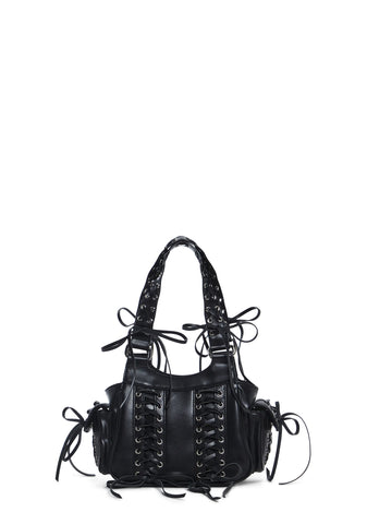 Twisted Scene Shoulder Bag - Black