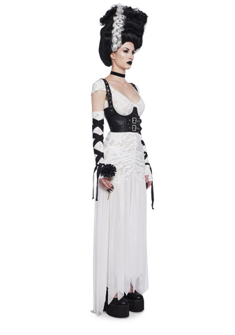 Reanimated Bride Premium Costume And Wig Set