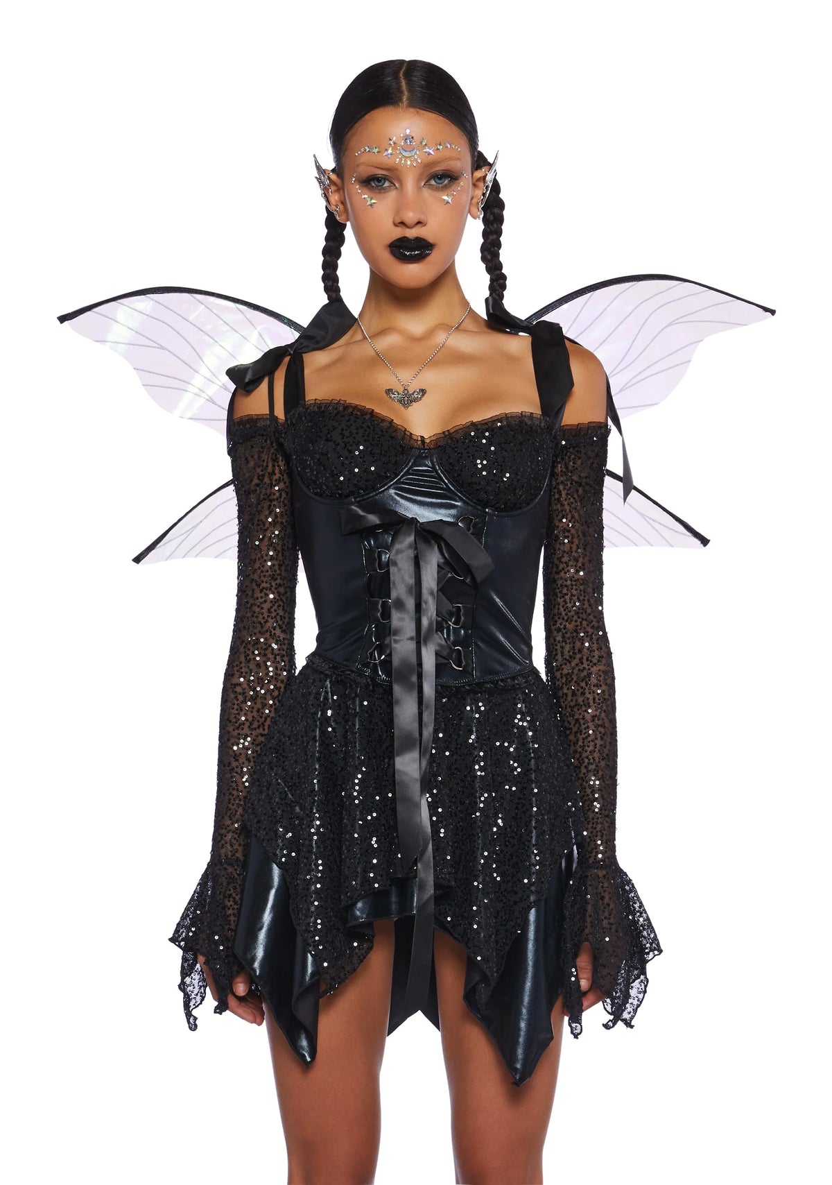 Cyber Fairy Costume Set - Black