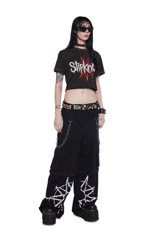 Headbanging Graphic Crop Top