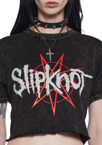 Headbanging Graphic Crop Top