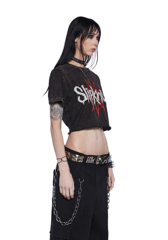 Headbanging Graphic Crop Top