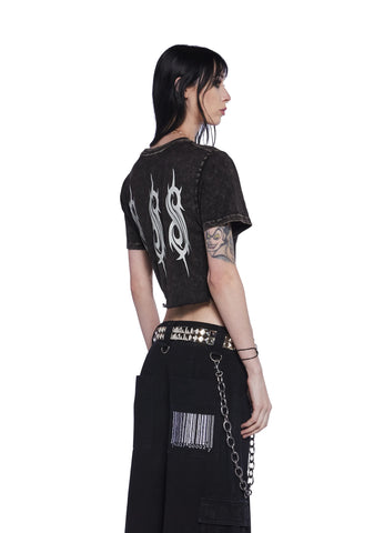 Headbanging Graphic Crop Top