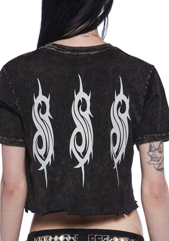 Headbanging Graphic Crop Top