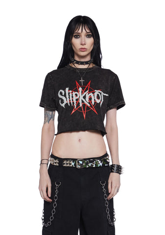 Headbanging Graphic Crop Top