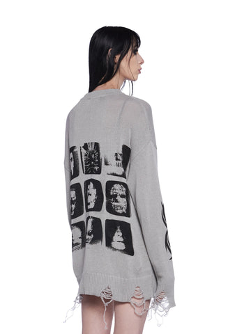 The Gray Chapter Distressed Sweater