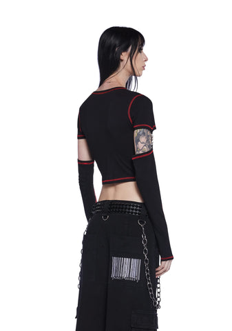 Duality Graphic Tee With Removable Sleeves