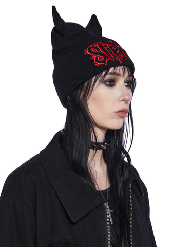 Devil In I Knit Beanie