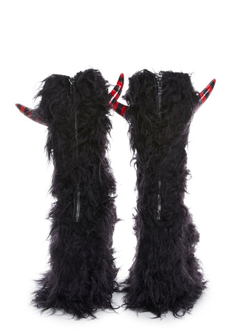 Scary Footsteps Platform Boots