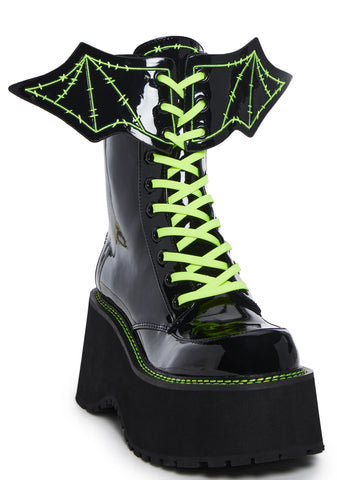 Spooky Bat Combat Boots